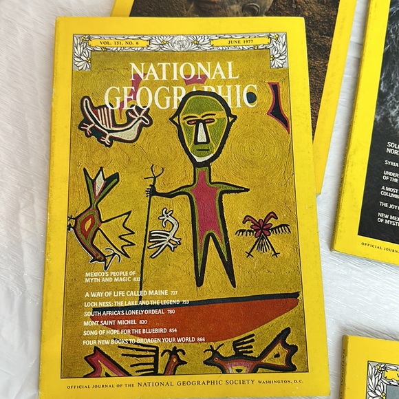 Vintage National Geographic Magazine 1977-1978 Lot of 4 - Picture 5 of 12